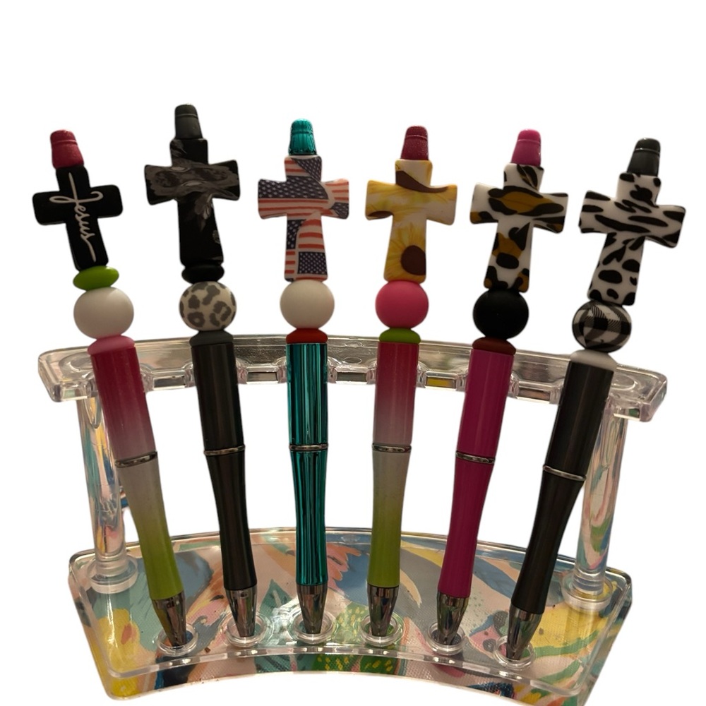 Colorful Cross-Top Kids Pens Set